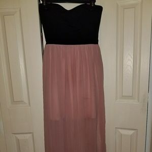 Black and pink dress